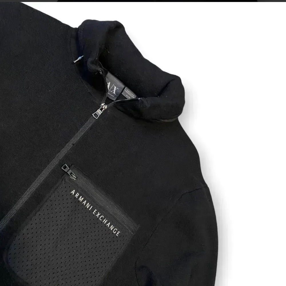 Armani Exchange Designer full zip sweater jacket with hood MEN